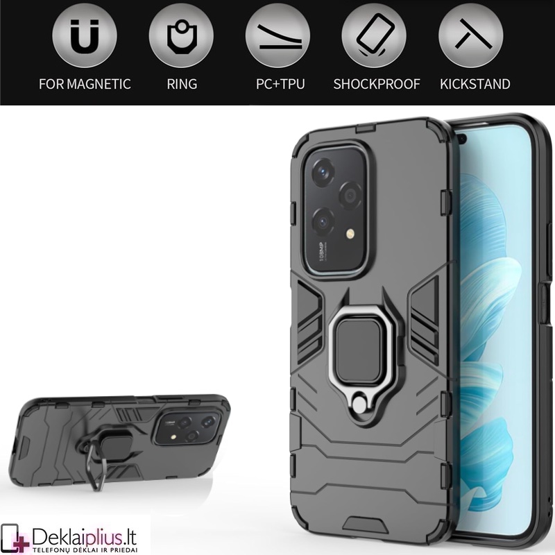 Sustiprintas dėklas 4in1 - juodas (Huawei Honor 200 Lite) Sustiprintas dėklas 4in1 - juodas (Huawei Honor 200 Lite)